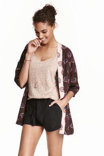 Кардиган H&M S черный с узором 3983243RP12_черный с узором, чорний з візерунком, S