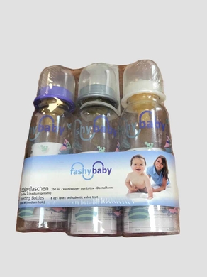 3 детских бутылки 250 мл. размер М "fashy baby"