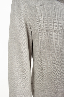 Пиджак шерстяной с кроличьим воротником Calvaresi светлоСерый Art.CV31, Серый, 46