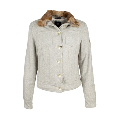 Пиджак шерстяной с кроличьим воротником Calvaresi светлоСерый Art.CV31, Серый, 42