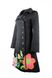 Пальто женское Desigual с принтом на спине цветок черное, Черный, 38