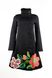 Жіноче пальто Desigual з принтом на спині квітка чорне, Чорний, 38