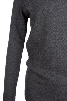 Свитер темно-серый Vero Moda с крупным фактурным узором, Серый, M