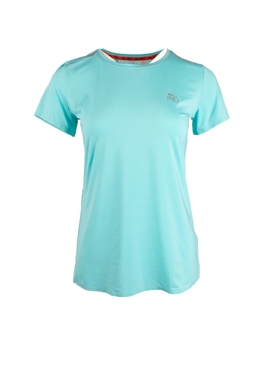Жіноча футболка CRIVIT PRO блакитна з принтом на спині IAN 283010, Блакитний, M