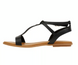 Босоніжки Feminine Leather Flat Sandal, Чорний, 39