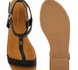 Босоніжки Feminine Leather Flat Sandal, Чорний,  39