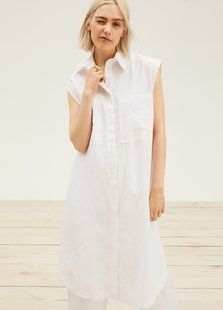 Сукня-сорочка льон бленд H&M M Білий 9978503wer_Білий, Білий, M