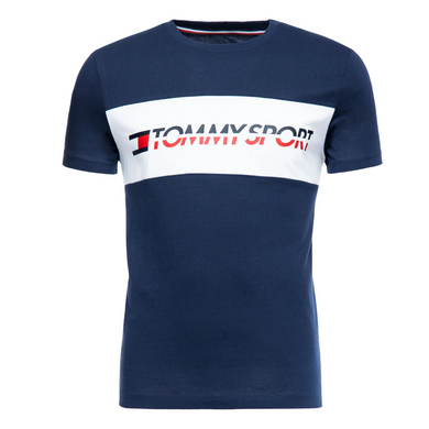 Футболка TOMMY HILFIGER с логотипом, Синий, L