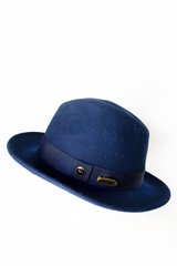 Шляпа синя з полями Scotch&Soda Rendez Vous, Синій, One size