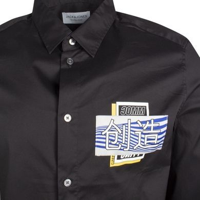 Сорочка чоловіча Boxy Fit Jack&Jones, Чорний, M