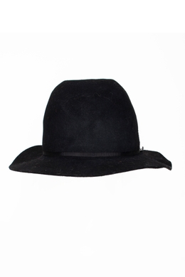 Шляпа чорна з полями Scotch&Soda Rendez Vous, Чорний, One size