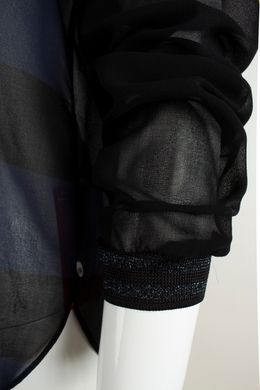 Женская блузка черная в синюю полоску Scotch&Soda, Черный, 2