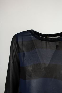 Женская блузка черная в синюю полоску Scotch&Soda, Черный, 2