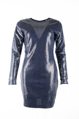 Платье с паетками H&M синее, Синий, XS