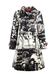 Жіноче пальто Desigual чорно-біле з обличчями, Мультиколор, 38