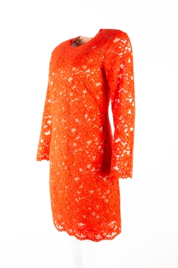 Платье кружевное H&M красное, Красный, 34