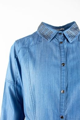 Сорочка жіноча джинсова синя JBC 064346, Синій, 44
