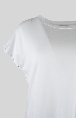 Жіноча футболка біла з кнопками Tough CHIC, Білий, 38