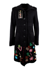 Пальто жіноче Desigual чорне 301021-002110, Чорний, 42