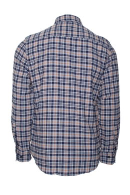 Рубашка 9th Avenue в клеточку сине-серая, Серый, XL