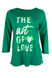 Кофта женская Cecil зеленая с принтом на груди The art of Love 011221-002161, Зелёный, S