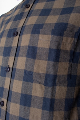 Рубашка 9th Avenue в клеточку сине-зеленая, Зелёный, M