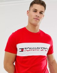 Футболка TOMMY HILFIGER с логотипом, Красный, M