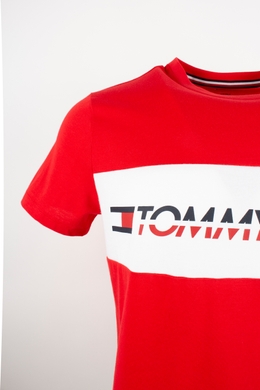 Футболка TOMMY HILFIGER с логотипом, Красный, M