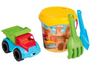 Комплект из 4 игрушек с грузовиком, Мальчикам, Набор, Ведерки
