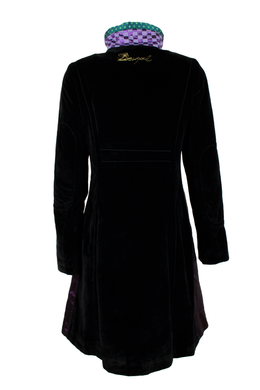 Пальто женское Desigual велюровое черное, Черный, 38