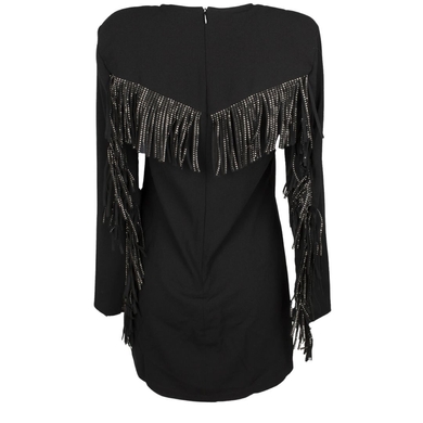 Платье H&M черное с декором, Черный, 36