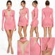 Міні сукня жіноча H&M х Mugler, Рожевий, 2XL