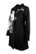 Пальто женское Desigual с цветами черное 301021-002118, Мультиколор, 38