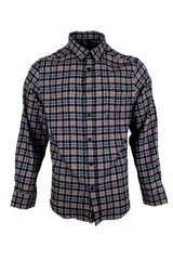 Рубашка мужская 9th Avenue в клеточку серая с синим, Серый; Синий, XL