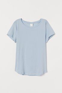 Футболка H&M XL Блакитний 6107761wer_Блакитний, Блакитний, XL