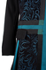 Пальто женское Desigual черное с бирюзовыми вставками, Черный, 40
