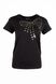 Жіноча футболка Miss Brand Mb-037 чорна, Чорний, S