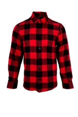 Рубашка мужская 9th Avenue в клеточку черная с красным, Черный; Красный, XL